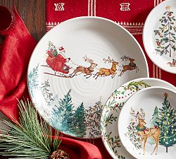 Christmas in the Country Stoneware Round Platter