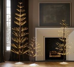 Lit Twinkling Twig Tree