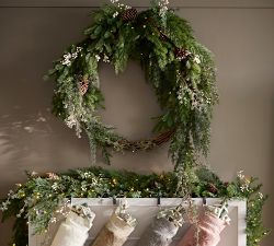 Faux Lit Oversized Avant-Garde Wreath &amp; Garland