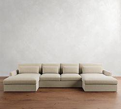Westwood Fin Arm Deep Seat Double Chaise Sectional (186&quot;)