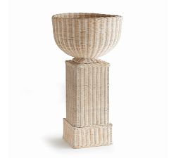 Handwoven Rattan Pedestal