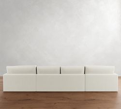 Westwood Fin Arm Deep Seat Slipcovered Double Chaise Sectional (186&quot;)
