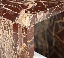 Rosso Marble Accent Table (20&quot;)