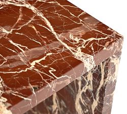 Rosso Marble Accent Table (20&quot;)