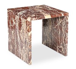 Rosso Marble Accent Table (20&quot;)