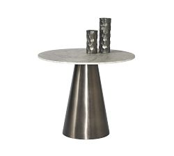 Darren Round Marble Dining Bistro Table (35.5&quot;w)