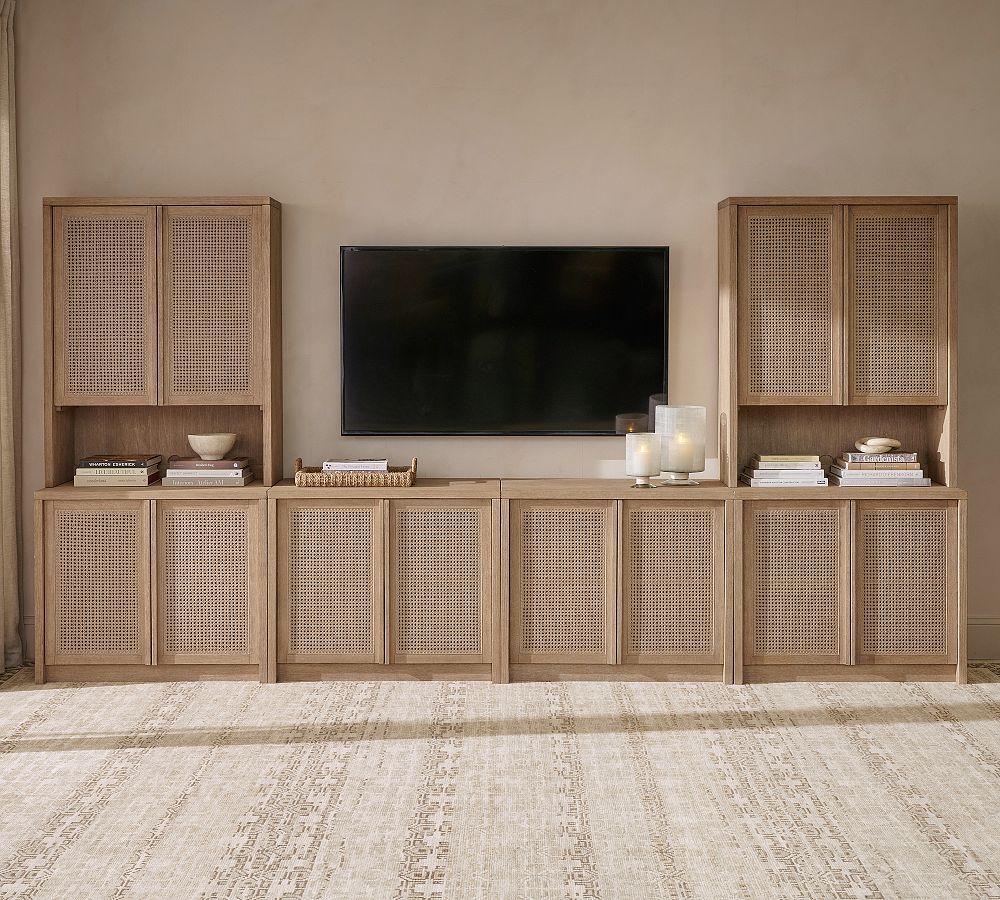 Marina Cane Storage Cabinet Console (72"-144") | Stylish Storage