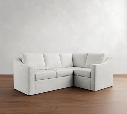 Cameron Slope Arm Slipcovered 3-Piece Sectional (98&quot;)