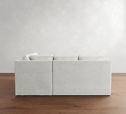 Cameron Slope Arm Slipcovered 3-Piece Sectional (98&quot;)