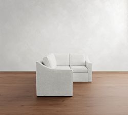 Cameron Slope Arm Slipcovered 3-Piece Sectional (98&quot;)