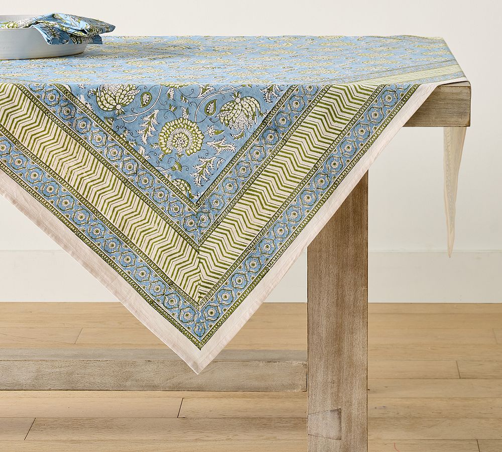 Anjali Block Print Cotton Tablecloth