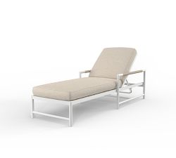 Halen Metal Outdoor Single Chaise Lounge