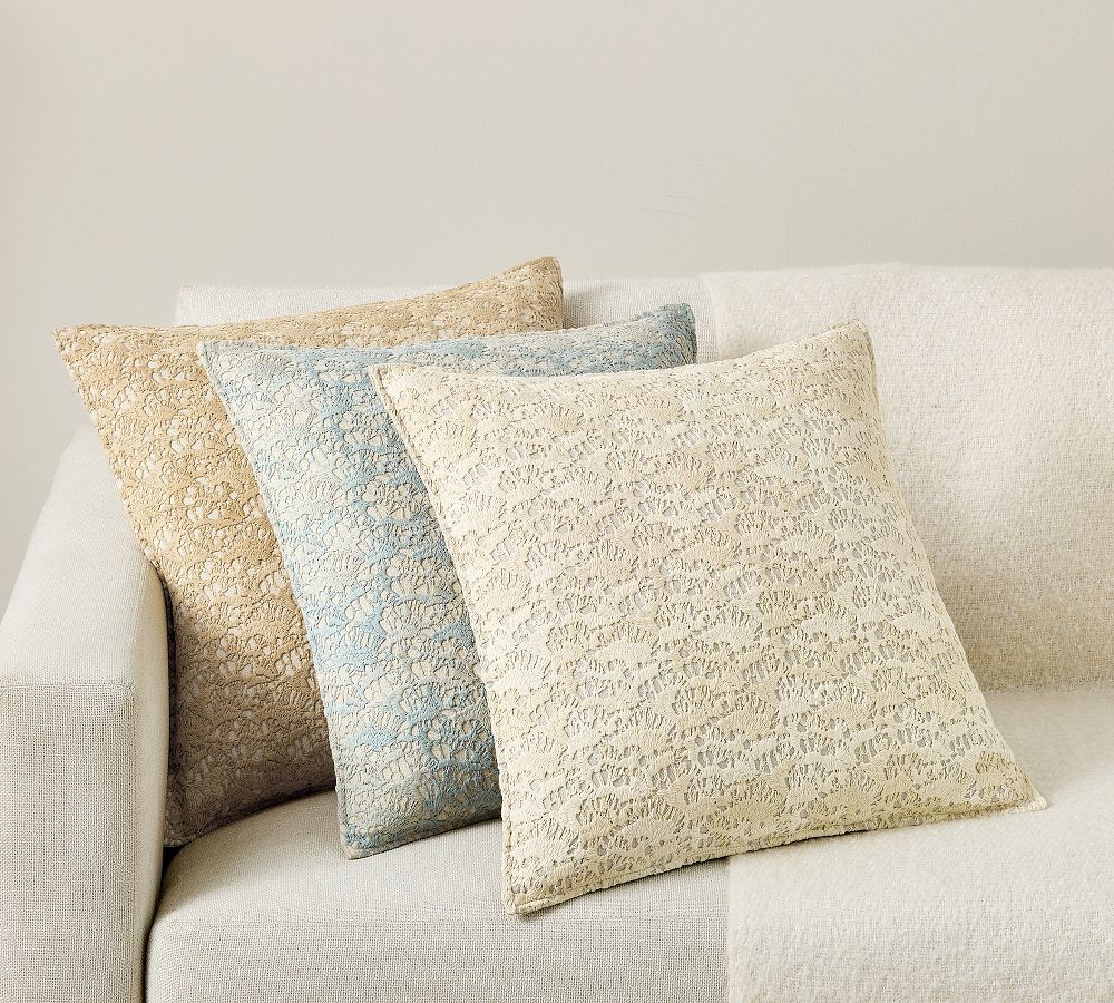 Coral Reef Embroidered Pillow