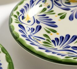 Puebla Multi Porcelain Appetizer Plates - Set of 4
