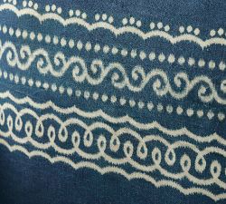 Tide Embroidered Lumbar Pillow