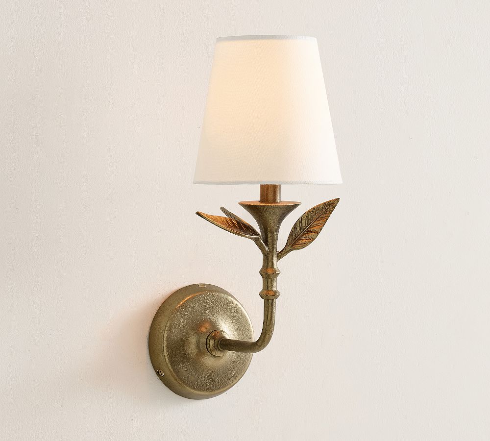 Botanical Forged Iron Sconce (12&quot;)