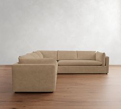 Palmetto Leather 3-Piece L-Shaped Sectional (116&quot;)