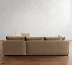 Palmetto Leather 3-Piece L-Shaped Sectional (116&quot;)