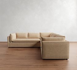 Palmetto Leather 3-Piece L-Shaped Sectional (116&quot;)