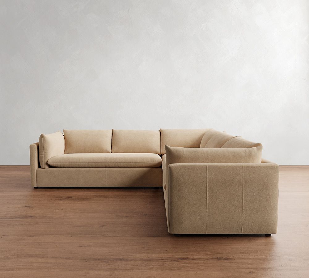 Palmetto Leather 3-Piece L-Shaped Sectional (116&quot;)