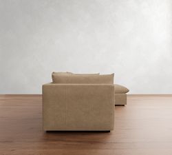 Palmetto Leather Chaise Sectional (121&quot;)