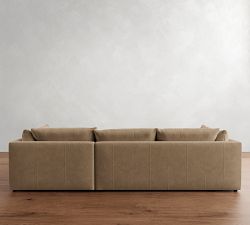 Palmetto Leather Chaise Sectional (121&quot;)