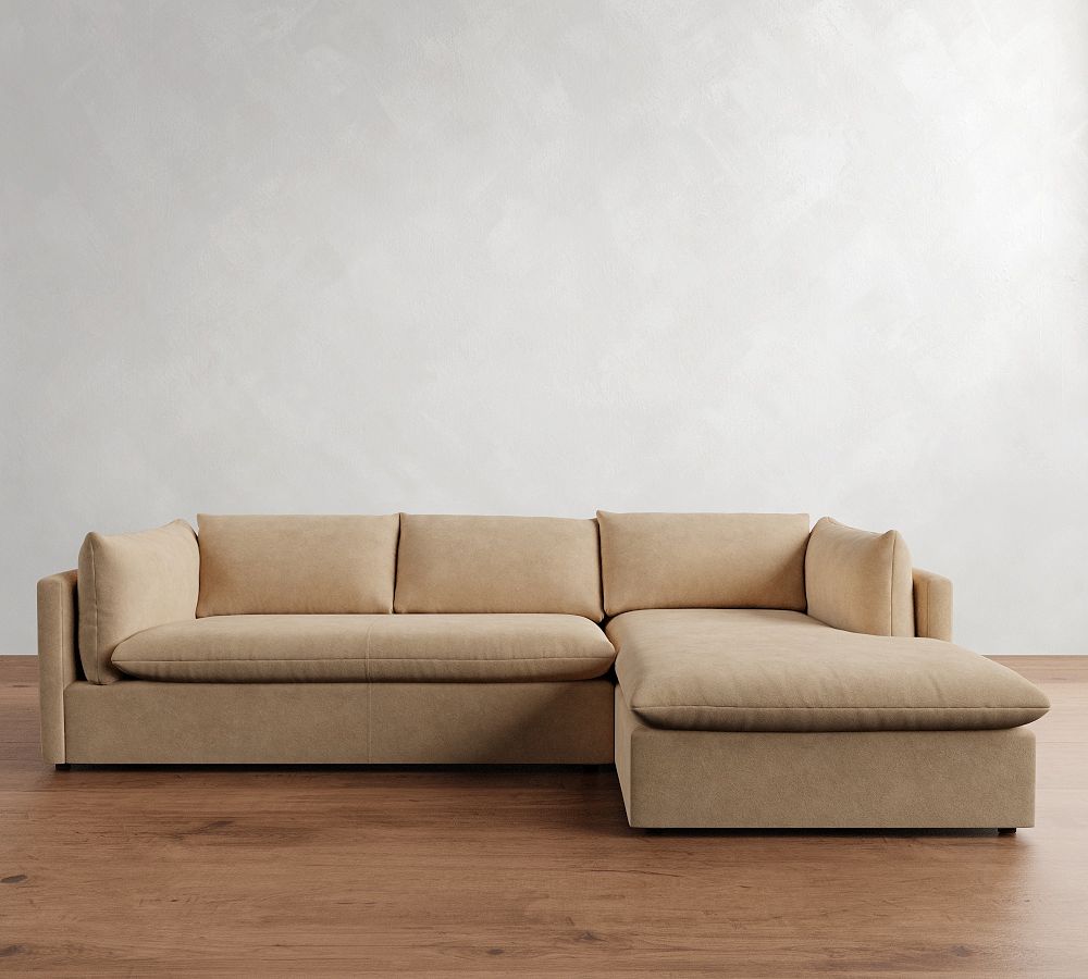 Palmetto Leather Chaise Sectional (121&quot;)
