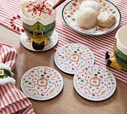 Elf Food Groups Cork Coasters - Set of 4