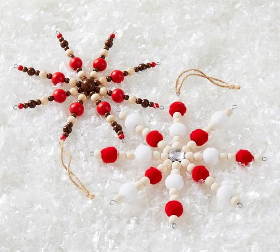 Wooden Snowflake Ornaments