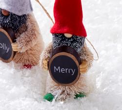 Bottlebrush Gnome Ornaments