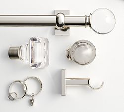 Standard Polished Nickel Curtain Hardware Collection