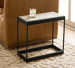 Presidio Rectangular Stone Side Table (22.5&quot;)