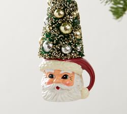 Bottlebrush Christmas Tree Hat Ornaments