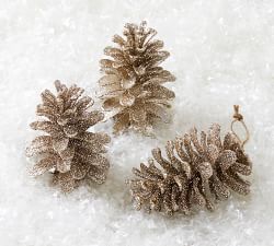 Glitter Pine Cone Ornament