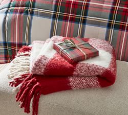 Buffalo Check Faux Mohair Throw