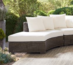 Build Your Own - Huntington Wicker Rounded Outdoor Sectional Components