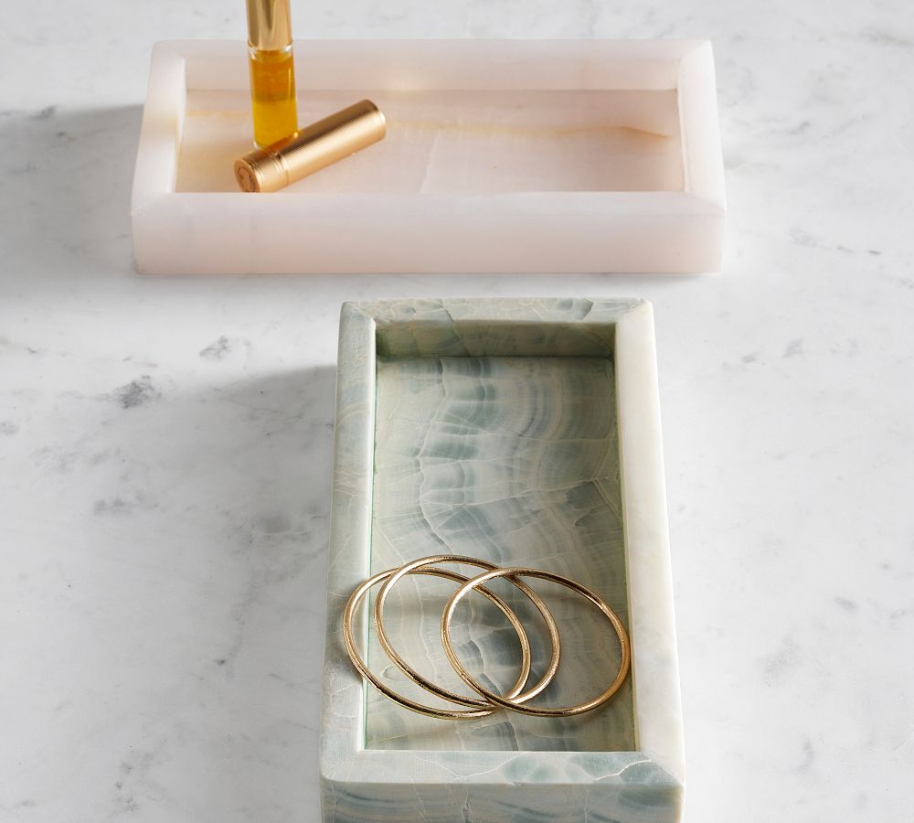 Handcrafted Onyx Marble Catchalls