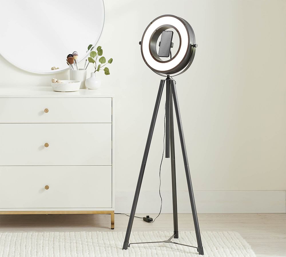 Photographer's iLED Ring Light Task Floor Lamp (52&quot;-64&quot;)