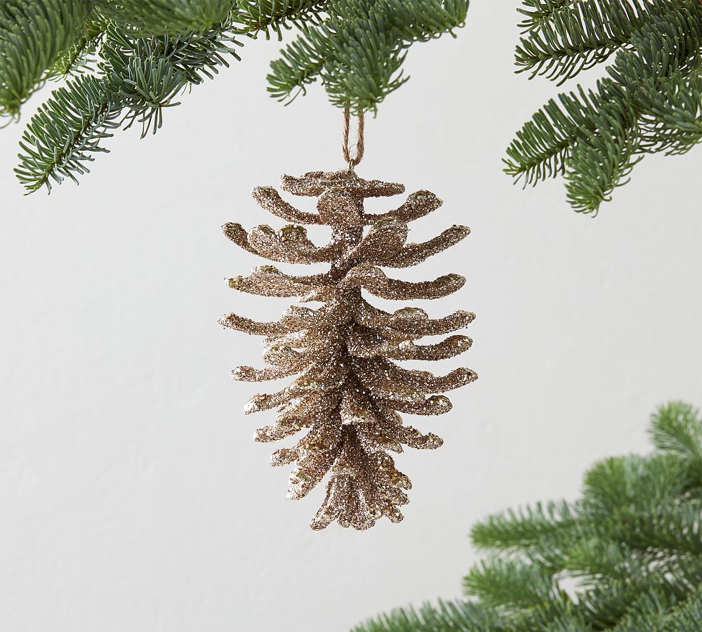 Glitter Pine Cone Ornament