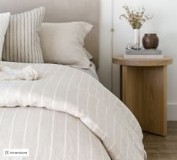 Belgian Flax Linen Striped Duvet Cover