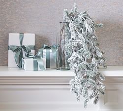 Frosted Pine Pick, White