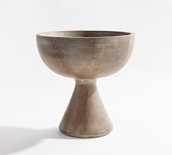 Raven Handcrafted Wooden Footed Bowl