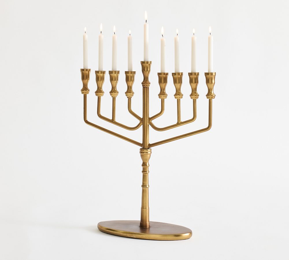 Open Box: Wythe Menorah: Brass: One Size