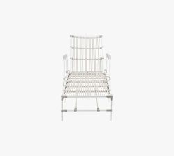 Josephine Metal Outdoor Single Chaise Lounge with Wheels