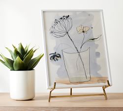 Custom Framed - Bouquet In Blues by The Artists Studio