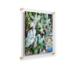Open Box: Acrylic Floating Double Panel Wall Frame