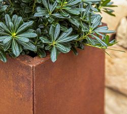 Pedestal Outdoor Planters - Corten Steel