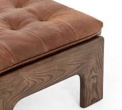 Callum Leather Ottoman
