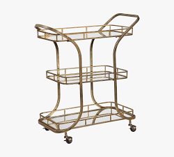 Amelia Metal Bar Cart (33&quot;)