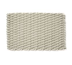 The Rope Co. Coastal Oyster Two-Tone Handwoven Doormat
